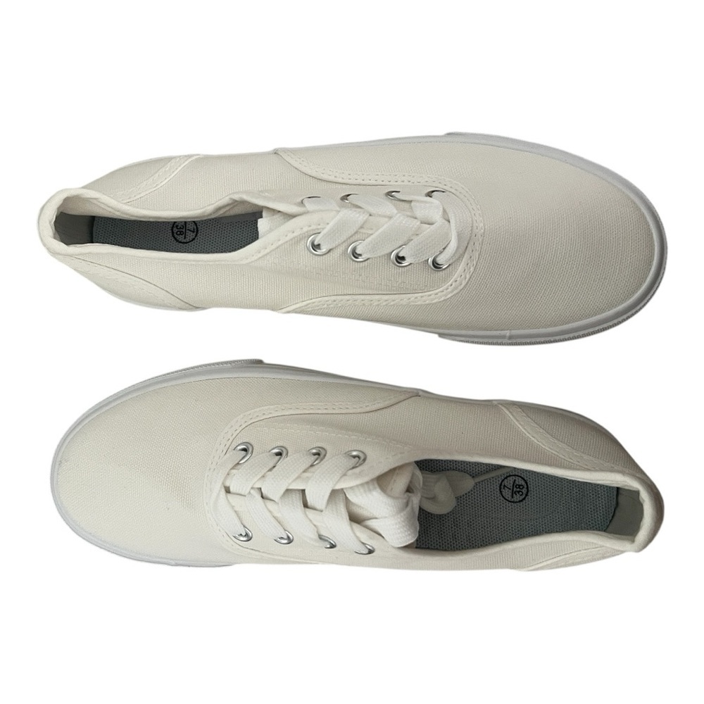 New in Package Classic White Canvas Sneakers - Picture 2 of 5